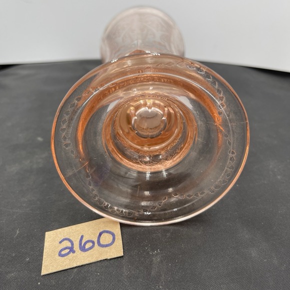 Indiana Glass Recollection Vase Pink Hurricane 42002 Repro Madrid Depression - Picture 6 of 8